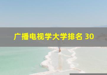 广播电视学大学排名 30